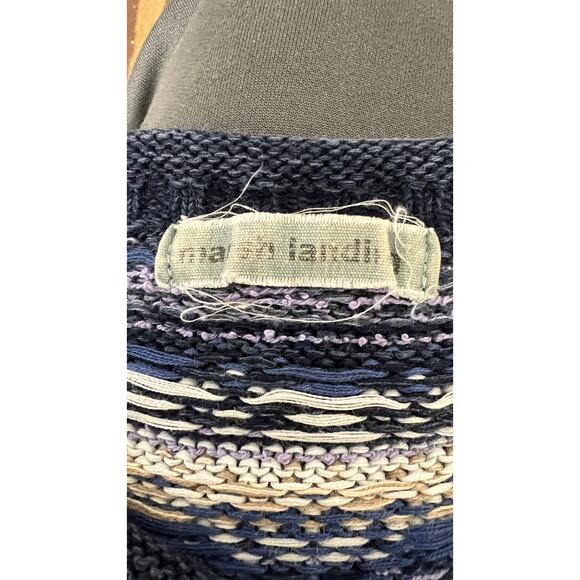 ✨ VTG Massimo Bandelli Vintage Sweater XL Fair Isle Knit Ramie Cotton Hong Kong - Picture 4 of 5